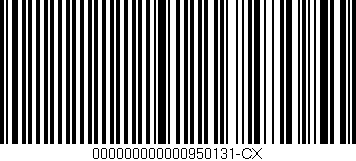 Código de barras (EAN, GTIN, SKU, ISBN): '000000000000950131-CX'