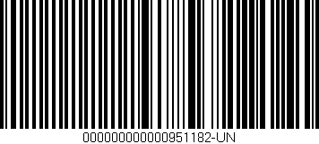 Código de barras (EAN, GTIN, SKU, ISBN): '000000000000951182-UN'