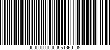 Código de barras (EAN, GTIN, SKU, ISBN): '000000000000951360-UN'