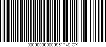 Código de barras (EAN, GTIN, SKU, ISBN): '000000000000951749-CX'