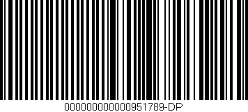 Código de barras (EAN, GTIN, SKU, ISBN): '000000000000951789-DP'