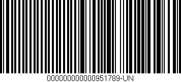 Código de barras (EAN, GTIN, SKU, ISBN): '000000000000951789-UN'