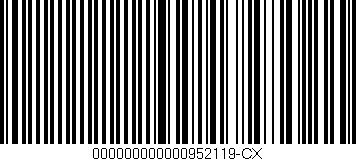 Código de barras (EAN, GTIN, SKU, ISBN): '000000000000952119-CX'