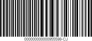 Código de barras (EAN, GTIN, SKU, ISBN): '000000000000955598-CJ'