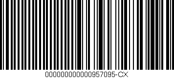 Código de barras (EAN, GTIN, SKU, ISBN): '000000000000957095-CX'