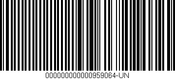 Código de barras (EAN, GTIN, SKU, ISBN): '000000000000959064-UN'