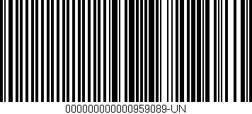 Código de barras (EAN, GTIN, SKU, ISBN): '000000000000959089-UN'