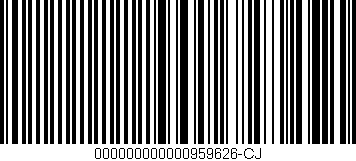 Código de barras (EAN, GTIN, SKU, ISBN): '000000000000959626-CJ'