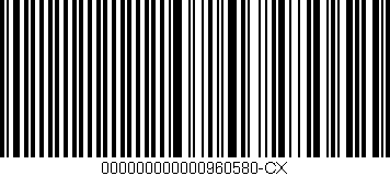 Código de barras (EAN, GTIN, SKU, ISBN): '000000000000960580-CX'