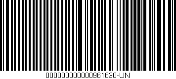 Código de barras (EAN, GTIN, SKU, ISBN): '000000000000961630-UN'