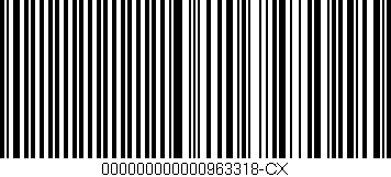 Código de barras (EAN, GTIN, SKU, ISBN): '000000000000963318-CX'