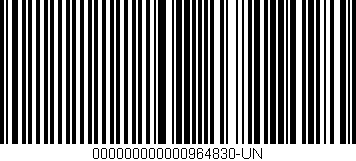 Código de barras (EAN, GTIN, SKU, ISBN): '000000000000964830-UN'