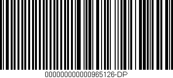 Código de barras (EAN, GTIN, SKU, ISBN): '000000000000965126-DP'