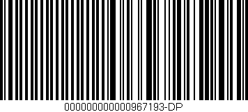 Código de barras (EAN, GTIN, SKU, ISBN): '000000000000967193-DP'