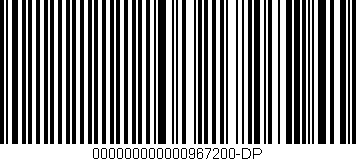 Código de barras (EAN, GTIN, SKU, ISBN): '000000000000967200-DP'