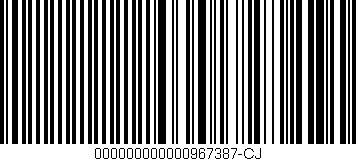 Código de barras (EAN, GTIN, SKU, ISBN): '000000000000967387-CJ'