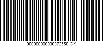 Código de barras (EAN, GTIN, SKU, ISBN): '000000000000972558-CX'