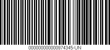 Código de barras (EAN, GTIN, SKU, ISBN): '000000000000974345-UN'