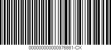 Código de barras (EAN, GTIN, SKU, ISBN): '000000000000976881-CX'