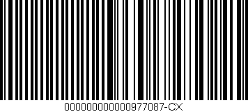 Código de barras (EAN, GTIN, SKU, ISBN): '000000000000977087-CX'