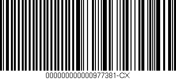 Código de barras (EAN, GTIN, SKU, ISBN): '000000000000977381-CX'