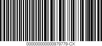 Código de barras (EAN, GTIN, SKU, ISBN): '000000000000979779-CX'