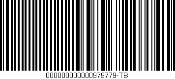 Código de barras (EAN, GTIN, SKU, ISBN): '000000000000979779-TB'