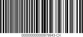 Código de barras (EAN, GTIN, SKU, ISBN): '000000000000979943-CX'