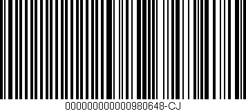 Código de barras (EAN, GTIN, SKU, ISBN): '000000000000980648-CJ'
