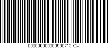 Código de barras (EAN, GTIN, SKU, ISBN): '000000000000980713-CX'