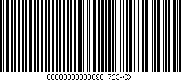 Código de barras (EAN, GTIN, SKU, ISBN): '000000000000981723-CX'
