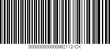 Código de barras (EAN, GTIN, SKU, ISBN): '000000000000982112-CX'