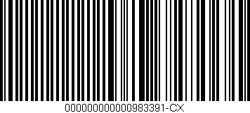 Código de barras (EAN, GTIN, SKU, ISBN): '000000000000983391-CX'