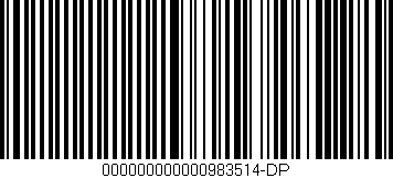Código de barras (EAN, GTIN, SKU, ISBN): '000000000000983514-DP'
