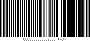 Código de barras (EAN, GTIN, SKU, ISBN): '000000000000983514-UN'