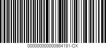Código de barras (EAN, GTIN, SKU, ISBN): '000000000000984191-CX'