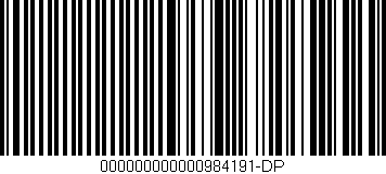Código de barras (EAN, GTIN, SKU, ISBN): '000000000000984191-DP'