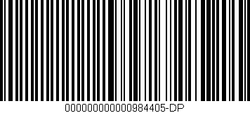 Código de barras (EAN, GTIN, SKU, ISBN): '000000000000984405-DP'