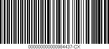 Código de barras (EAN, GTIN, SKU, ISBN): '000000000000984437-CX'
