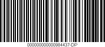 Código de barras (EAN, GTIN, SKU, ISBN): '000000000000984437-DP'