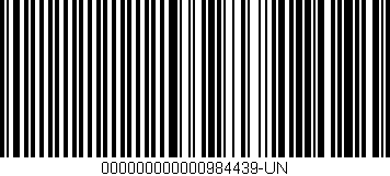 Código de barras (EAN, GTIN, SKU, ISBN): '000000000000984439-UN'