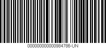 Código de barras (EAN, GTIN, SKU, ISBN): '000000000000984786-UN'
