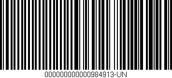 Código de barras (EAN, GTIN, SKU, ISBN): '000000000000984913-UN'