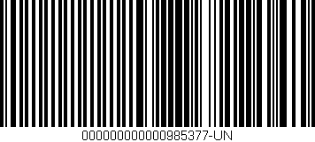 Código de barras (EAN, GTIN, SKU, ISBN): '000000000000985377-UN'