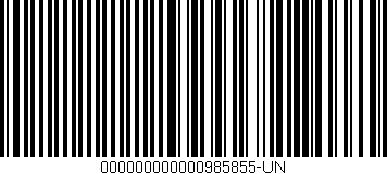 Código de barras (EAN, GTIN, SKU, ISBN): '000000000000985855-UN'