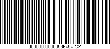 Código de barras (EAN, GTIN, SKU, ISBN): '000000000000986494-CX'