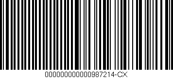 Código de barras (EAN, GTIN, SKU, ISBN): '000000000000987214-CX'