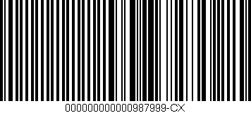 Código de barras (EAN, GTIN, SKU, ISBN): '000000000000987999-CX'