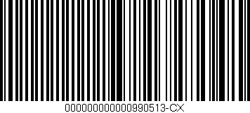 Código de barras (EAN, GTIN, SKU, ISBN): '000000000000990513-CX'