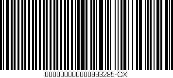 Código de barras (EAN, GTIN, SKU, ISBN): '000000000000993285-CX'